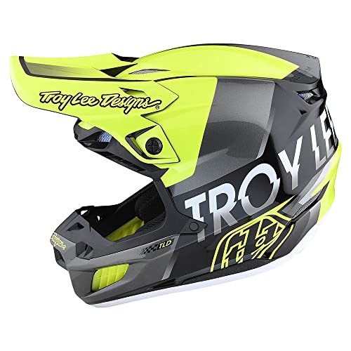 Troy Lee Designs SE5 Composite Adult Motocross Dirt Bike Helmet W/MIPS, Qualifier Glo Yellow / Black