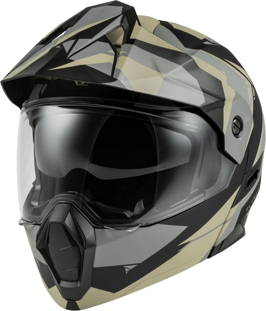 Fly Racing Odyssey Summit Helmet (Matte Tan / Black / Grey) - Small