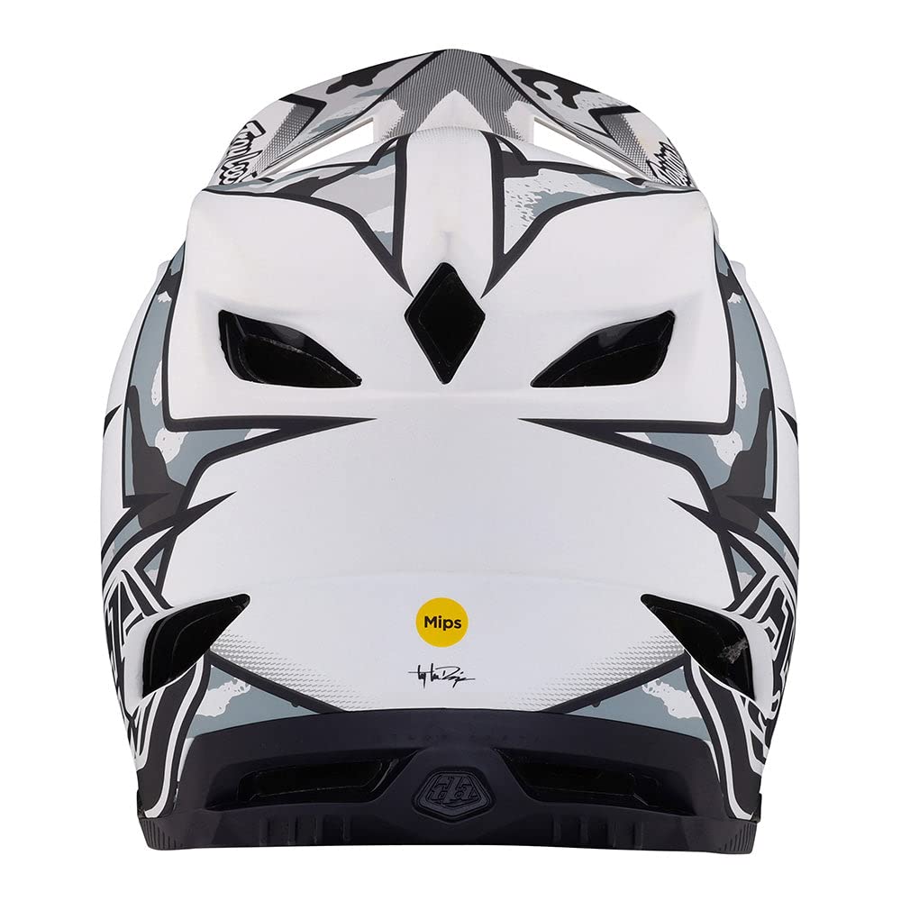 Troy Lee Designs D4 Composite Matrix Camo Full Face Mountain Bike Helmet (White)