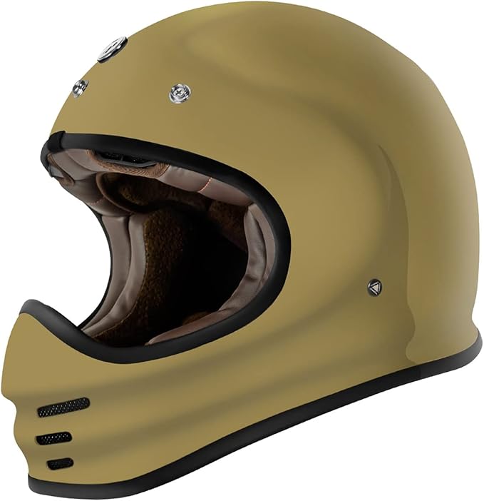 TORC T3 Retro Motorcycle Helmet (Gloss Sand)