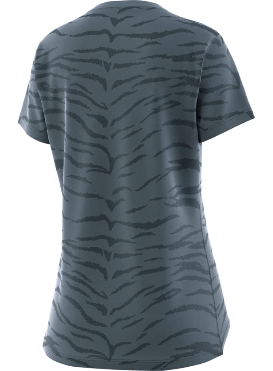 Troy Lee Designs Womens Short Sleeve Lilium Jersey (Tiger Jacquard Steel Green)