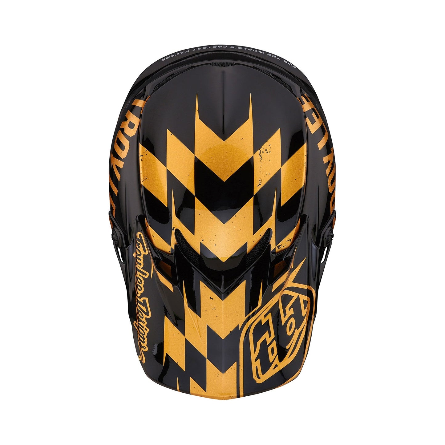 Troy Lee Designs SE4 Polyacrylite Helmet (Race Shop Black Gold) - Small