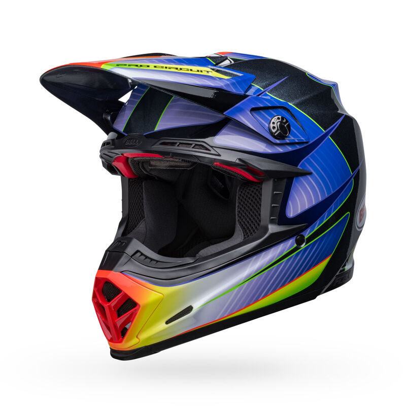 Bell Moto-9S Flex Helmets (Pro Circuit 23 Gloss Silver Metallic Flake)