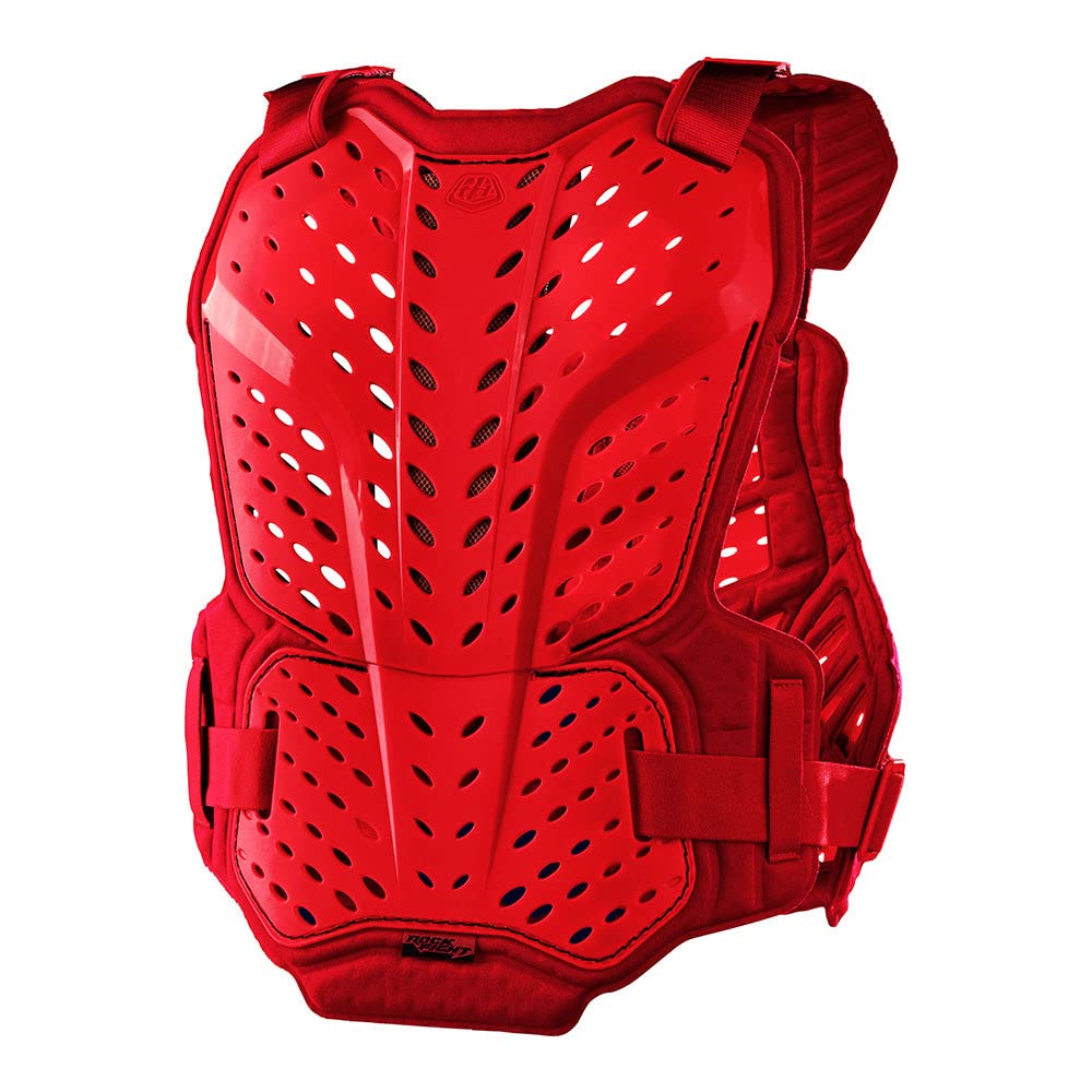 Troy Lee Designs Motocross Motorcycle Dirt Bike Chest and Back Protector for Adult Men Women and Unisex, Rockfight (XS/SM, Red)