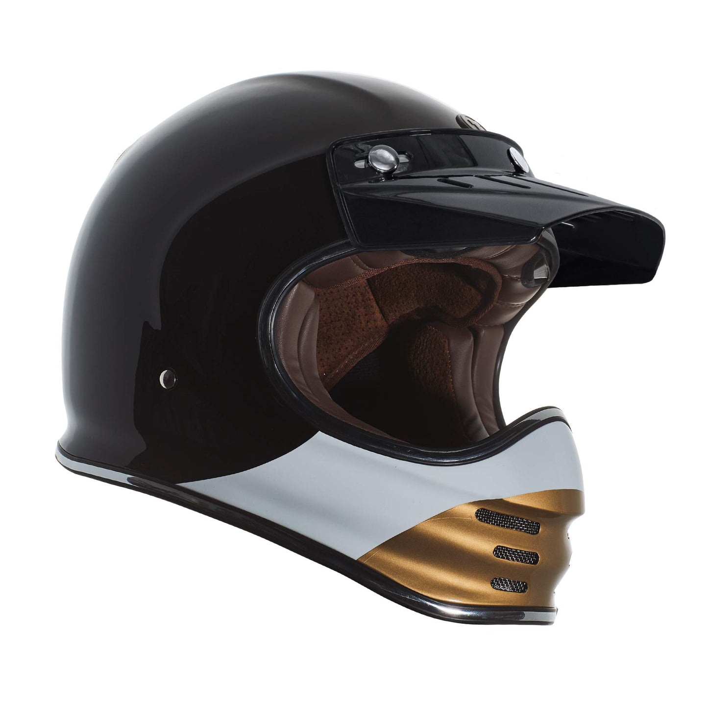 TORC T3 Retro Classic Motorcycle Helmet (Gloss Coyote) - Small