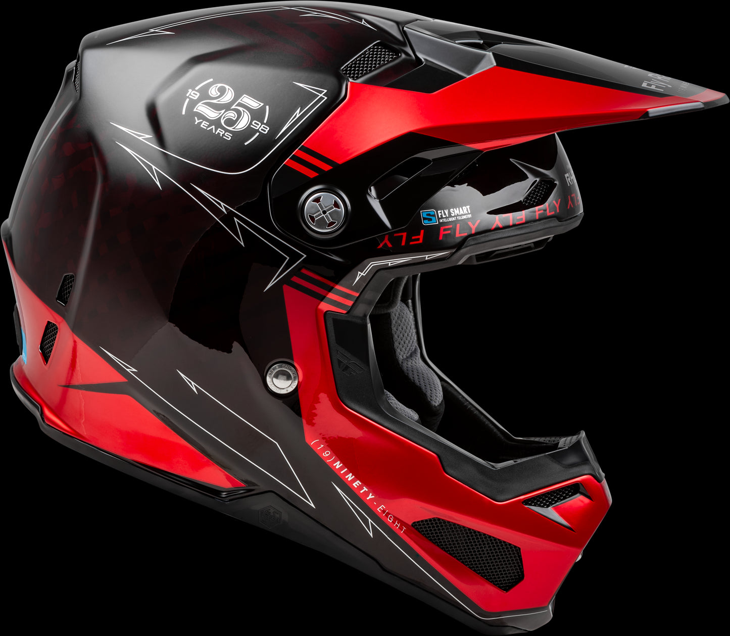 Fly Racing Formula S Legacy Carbon Helmet (Red Carbon/Black)