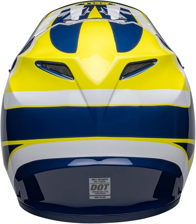 BELL MX-9 MIPS Adult Dirt Helmet (Spark Gloss Blue/Yellow) - Large