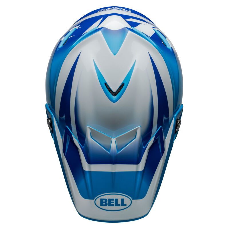 Bell Moto-9S Flex Helmets (Rail Gloss Blue/White)