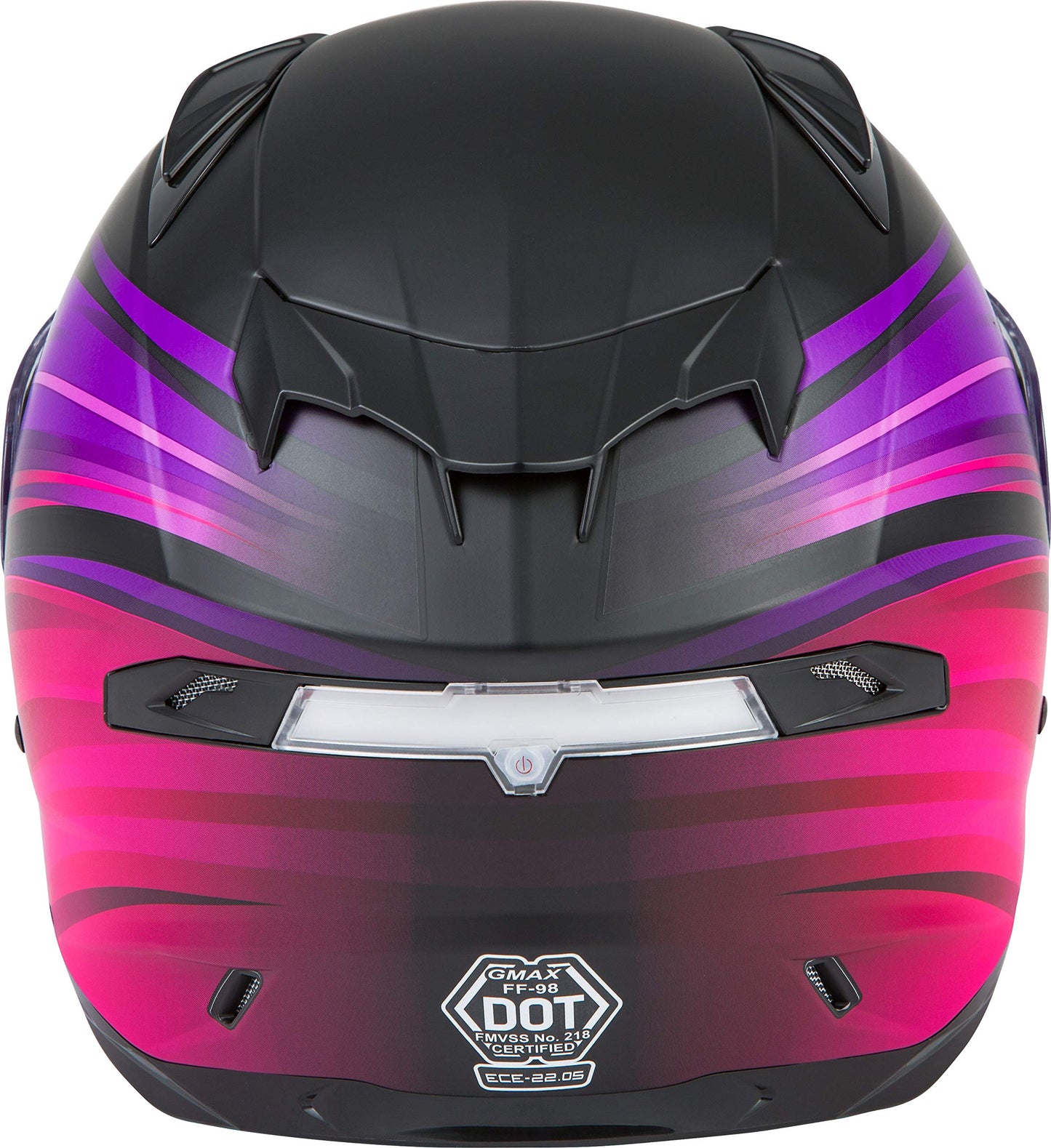 GMAX FF-98 Osmosis Motorcycle Helmet (Black/Purple/Red) - Large