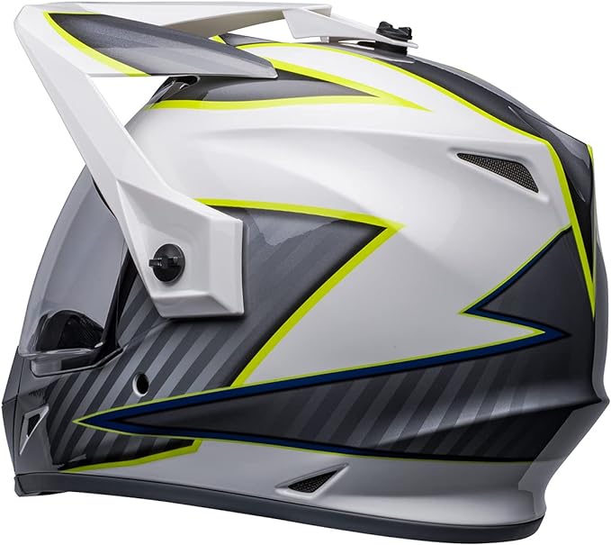 BELL MX-9 Adventure MIPS Helmet (Dalton Gloss White/Hi-Viz Yellow) - XL