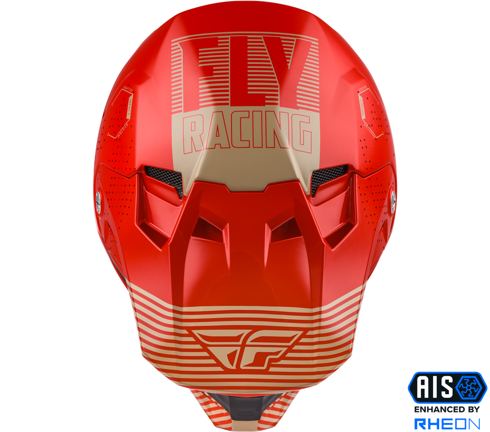 Fly Racing Formula CC Primary Helmet (Red/Khaki) - Small