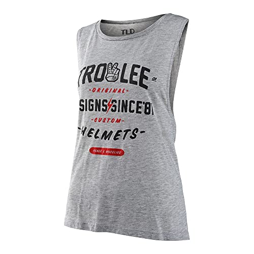 Troy Lee Designs Womens Roll Out Tank Tee, Motocross Dirtbike Mountain Bike Shirt, Adult (Deep Heather, XL)