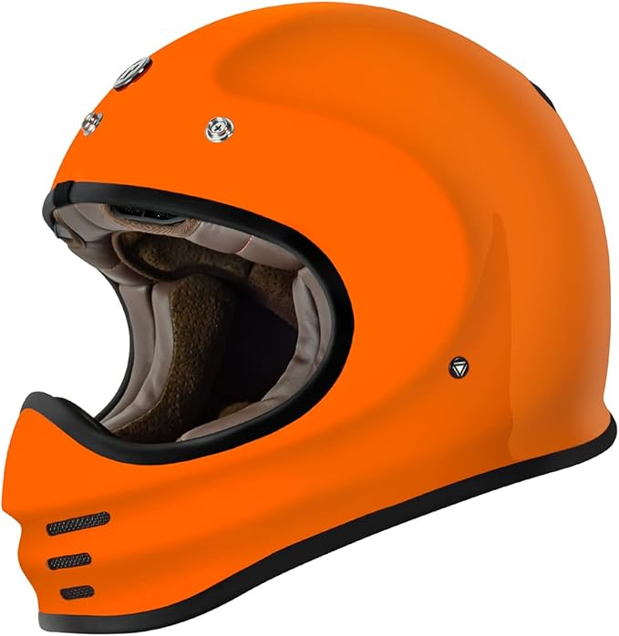 TORC T3 Retro Motorcycle Helmet (Gloss Orange)