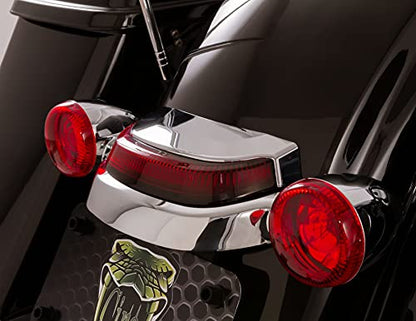 Ciro Crown Tail Light with Lightstrike Technology (Chrome w/ Red Lens)
