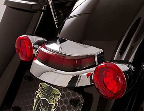 Ciro Crown Tail Light with Lightstrike Technology (Chrome w/ Red Lens)