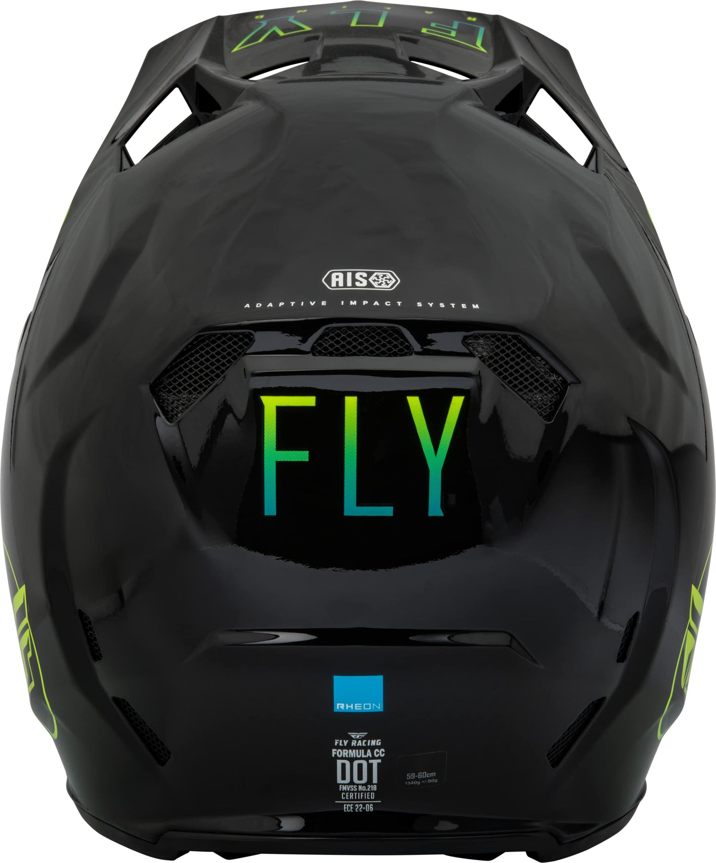 Fly Racing Adult Formula CC Driver Helmet (Black/Blue/Hi-Vis) - Large