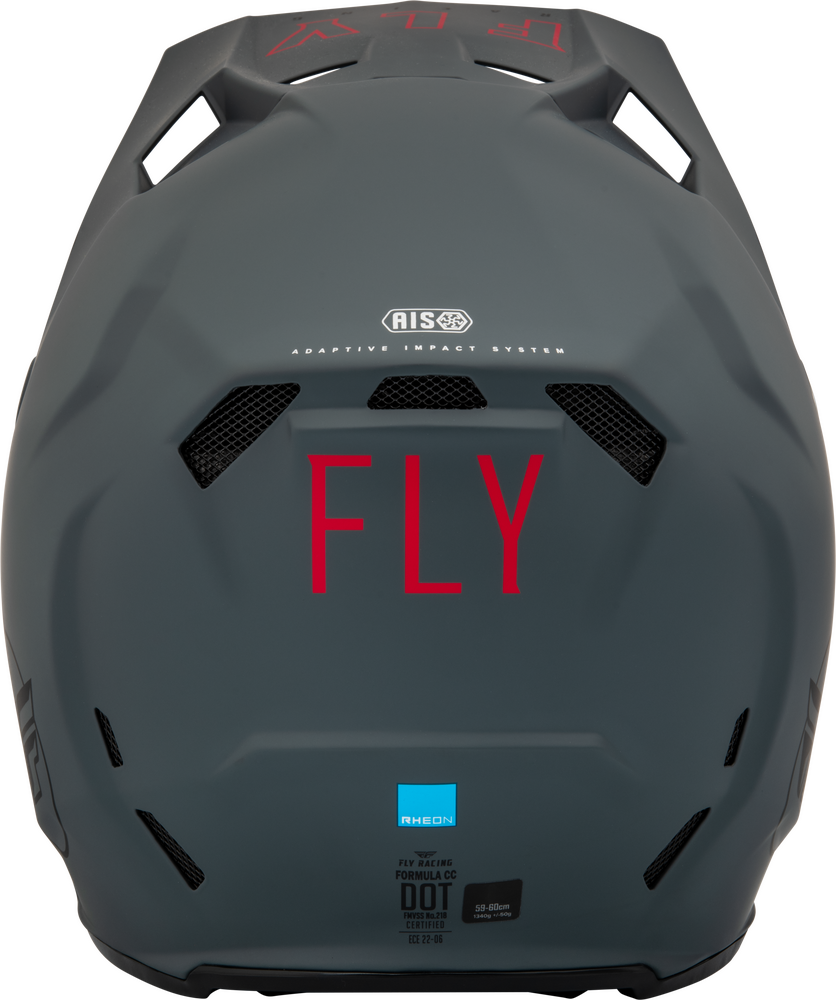 Fly Racing 2023 Adult Formula CC Driver Helmet (Matte Grey/Black) - Medium