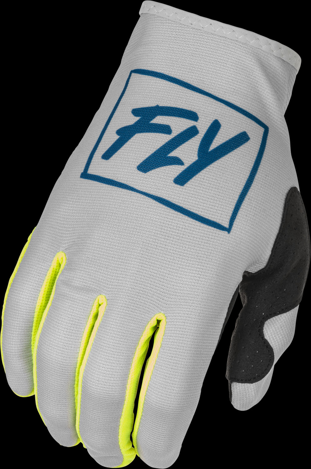 FLY Racing Adult Lite Gloves (Grey/Teal/Hi-Vis Yellow) - 3XL