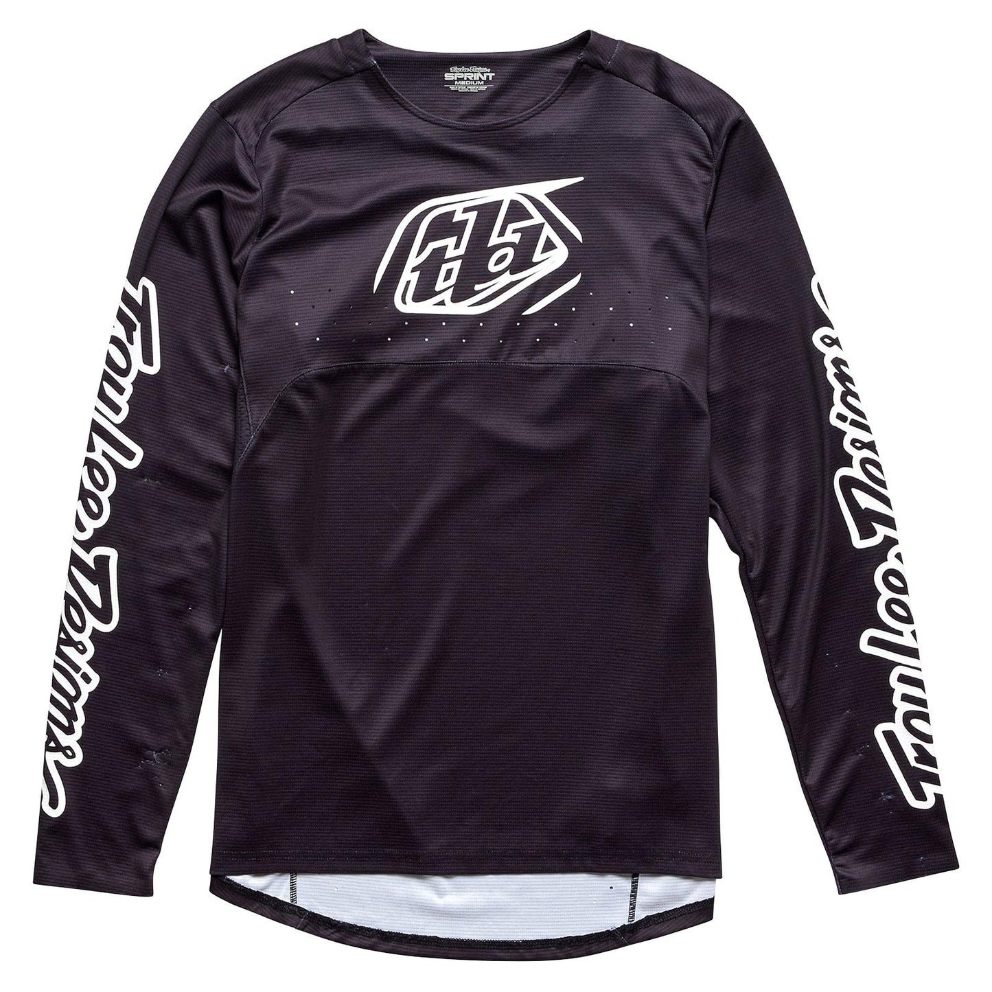 Troy Lee Designs Long Sleeve Sprint Youth Mountain Bike BMX Jersey, Icon Black, X-Small