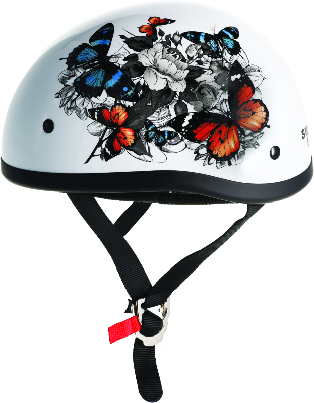 Skid Lids White Rose Original Helmet- Medium