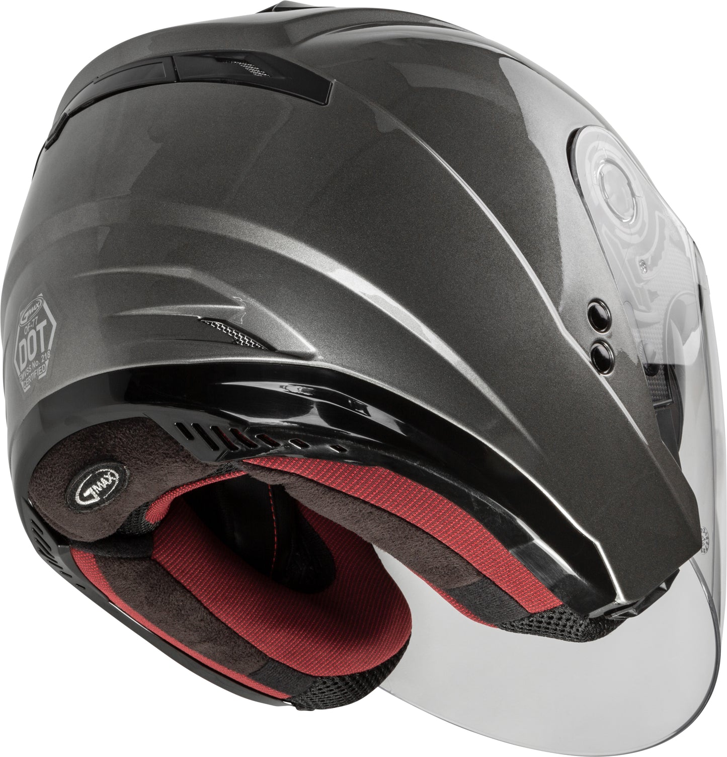 GMAX OF-77 Open-Face Motorcycle Helmet (Titanium) - XS