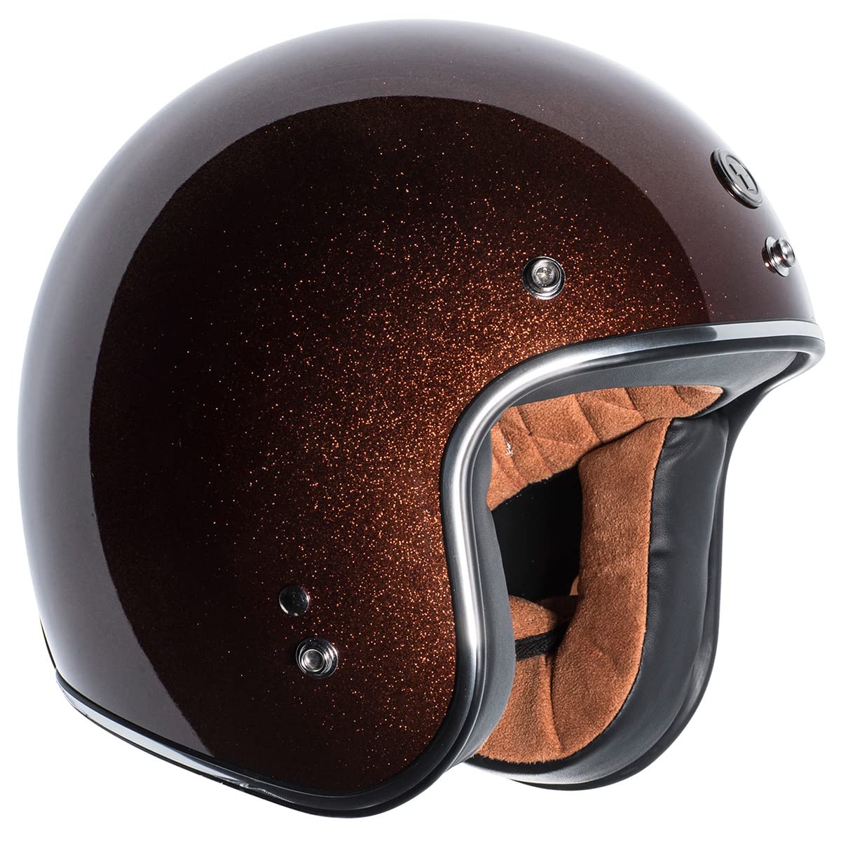 TORC 3/4 Helmet with Super Flake Speciality Paint (Root Beer Brown)