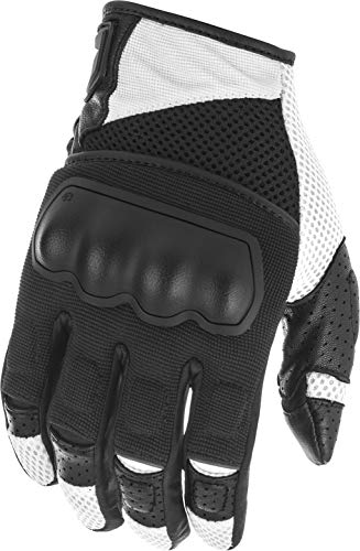 FLY Racing Adult Coolpro Force Motorcycle Gloves (Black/White)