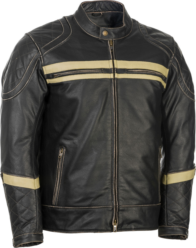 HIGHWAY 21 Motordrome Leather Motorcycle Jacket