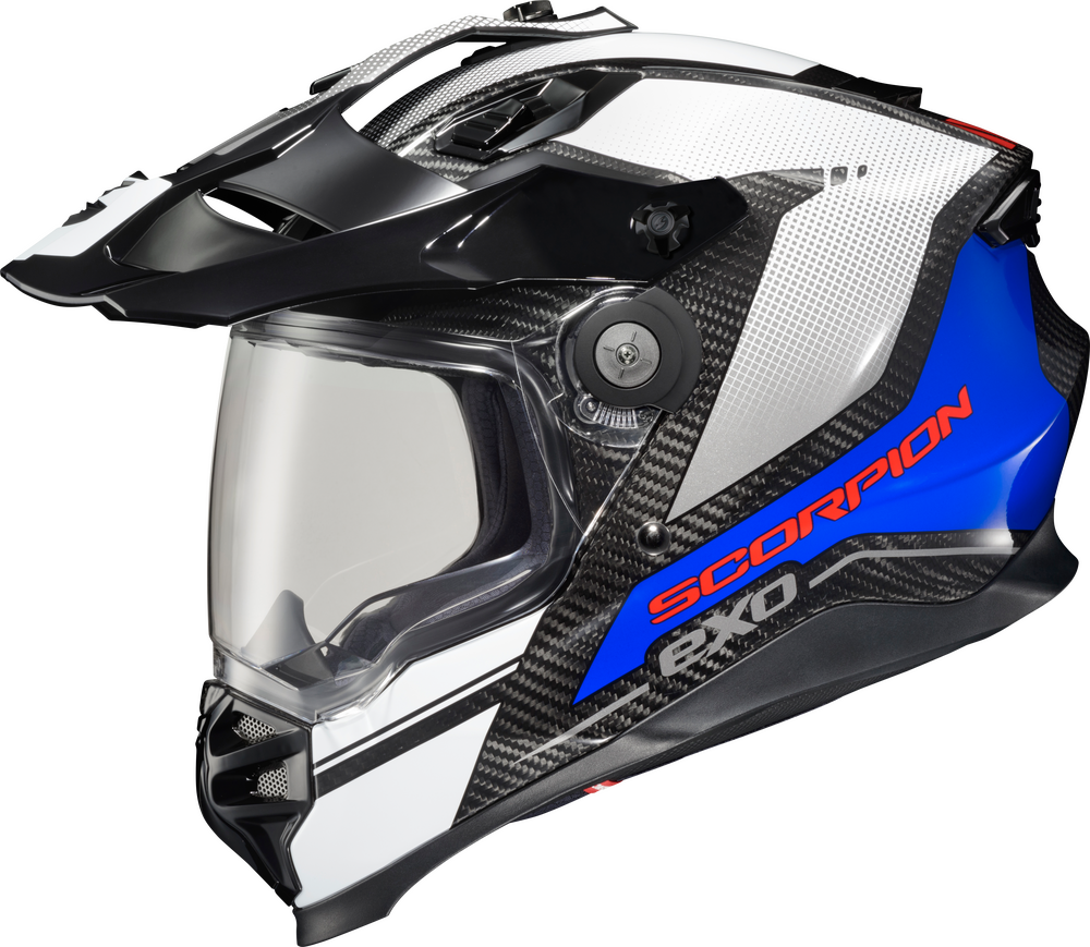 ScorpionEXO XT9000 Carbon Fiber Adventure Helmet (Trailhead Graphic White)