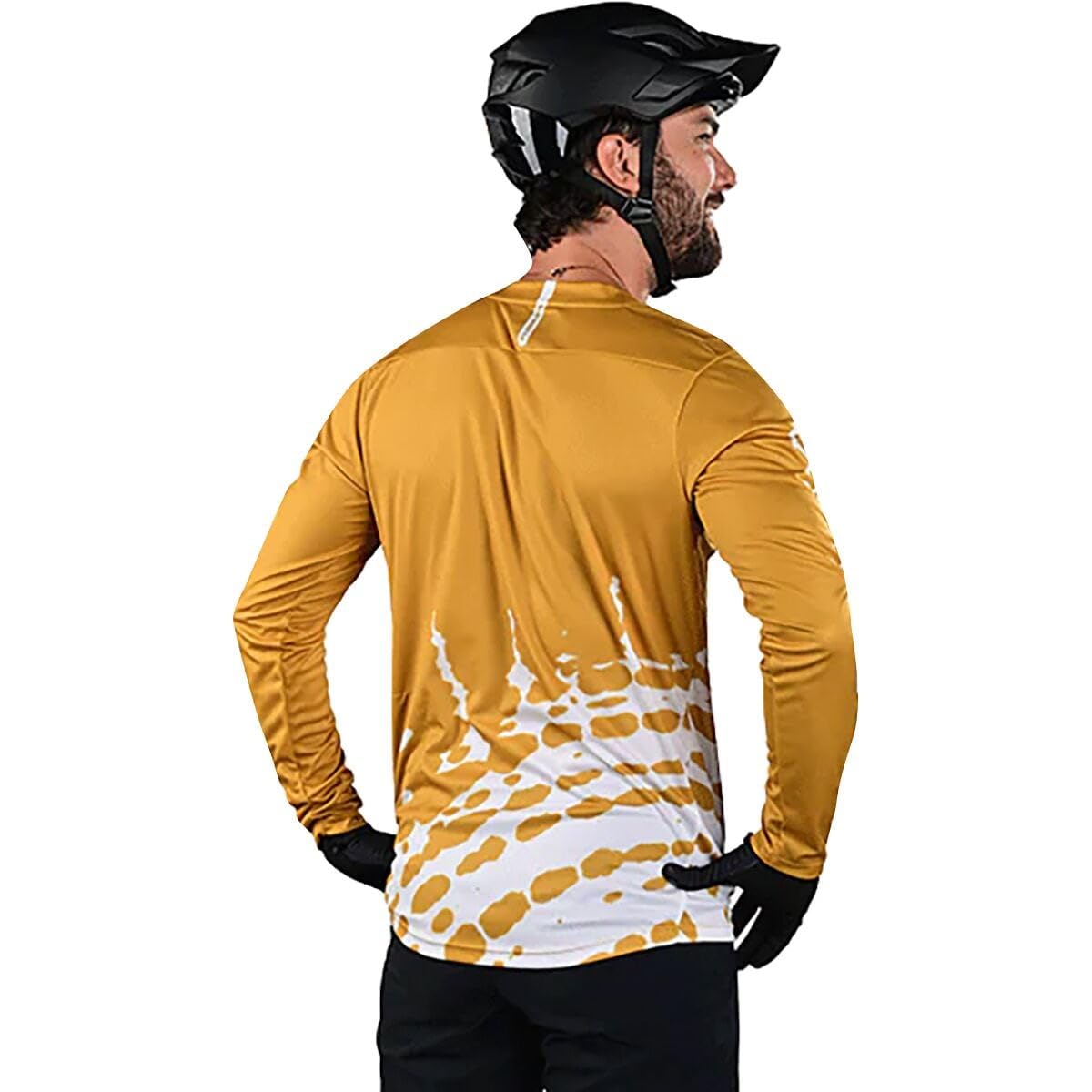 Troy Lee Designs Flowline Long-Sleeve Jersey - Men's Gold Flake, M