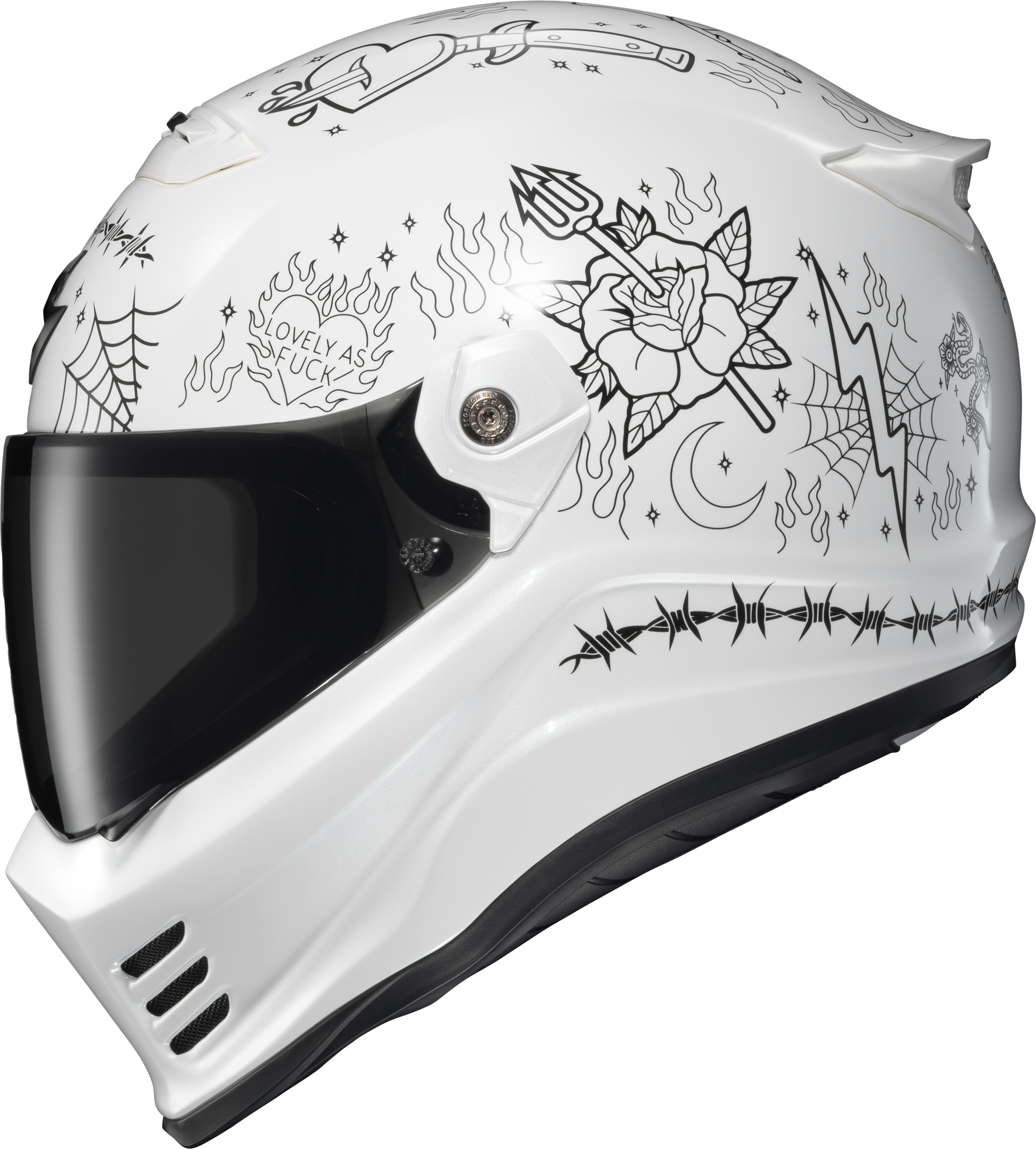 Covert Fx Full Face Helmet The Litas 2 White Lg