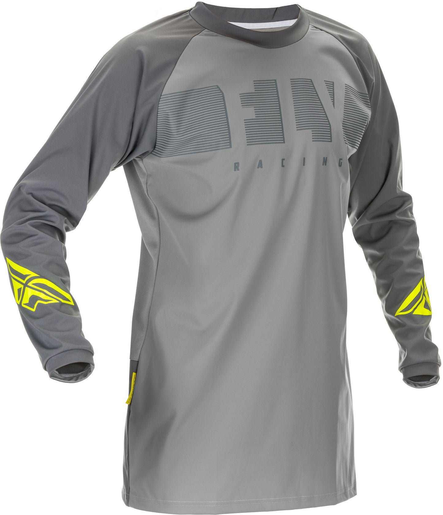 Fly Racing Windproof Riding Jersey (Grey/Hi-Vis) - Medium