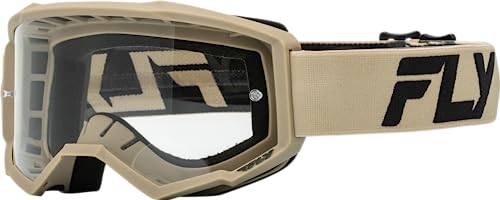 Fly Racing 2024 Youth Focus Goggle Khaki/Black With Clear Lens