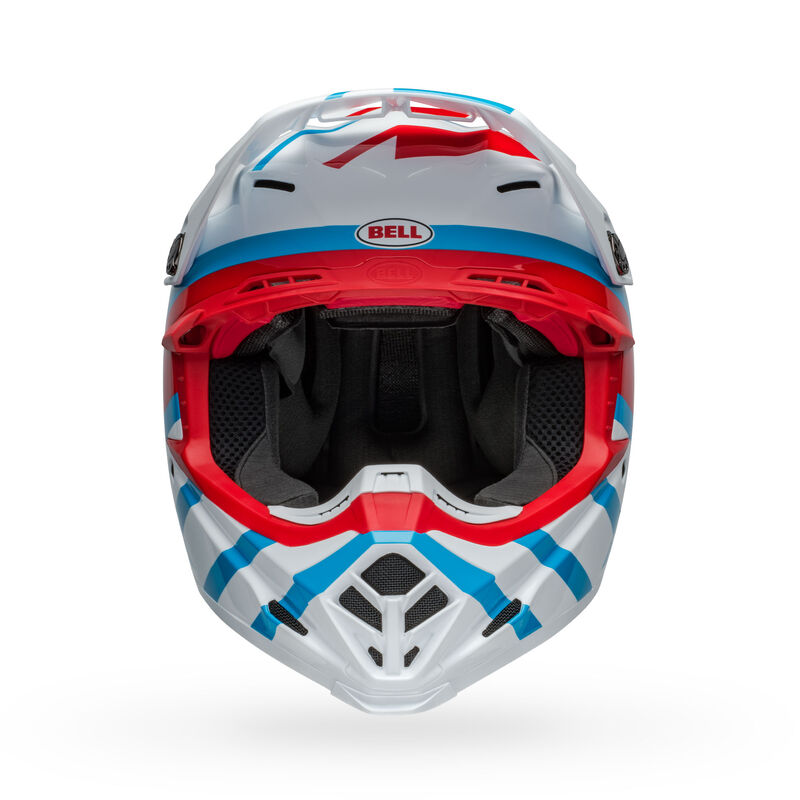 Bell Moto-9S Flex Helmets (Banshee Gloss White/Red)