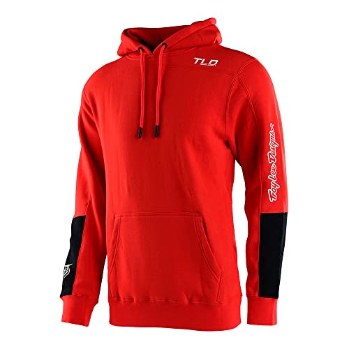 Troy Lee Designs Motorcycle Motocross Racing Pullover Hoodie for Men, Holeshot Pullover Hoodie (Red, Small)