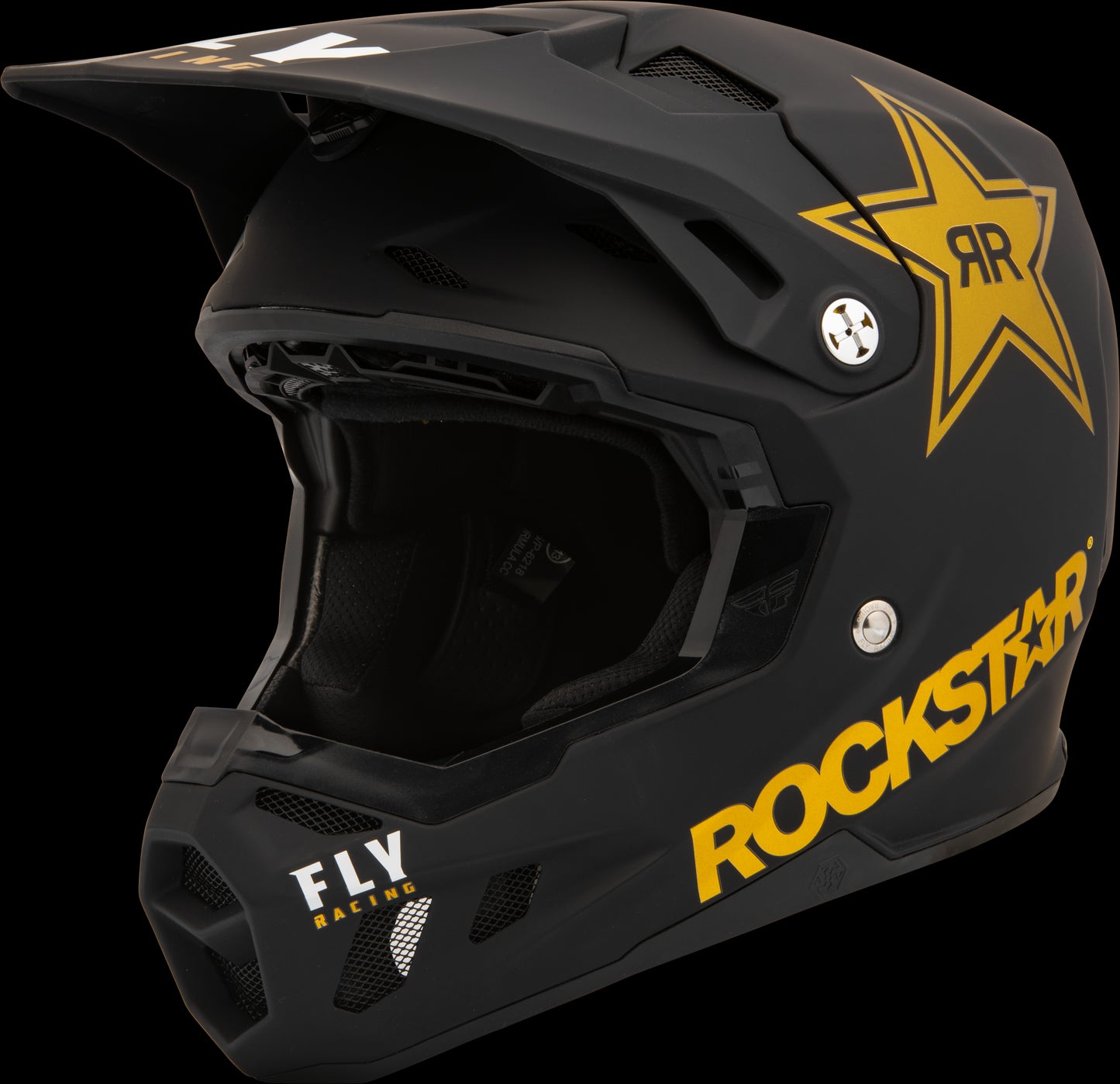 Fly Racing Formula CC Driver Helmet (Matte Black / Gold) - 2XL