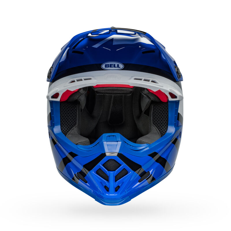 Bell Moto-9S Flex Helmets (Banshee Gloss Blue/White)