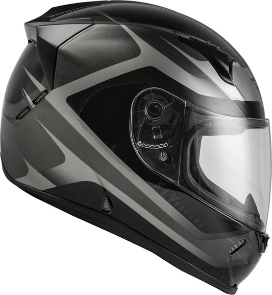 Fly Racing Revolt Rush Street Motorcycle Helmet (Grey / Black)