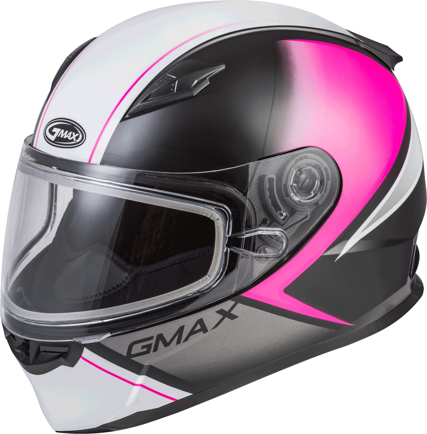 GMAX FF-49S Hail Snow Helmet (Matte Black/Pink/White)