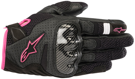 Alpinestars Stella SMX-1 AIR V2 Women's Motorcycle Gloves (Black/Pink) - Large