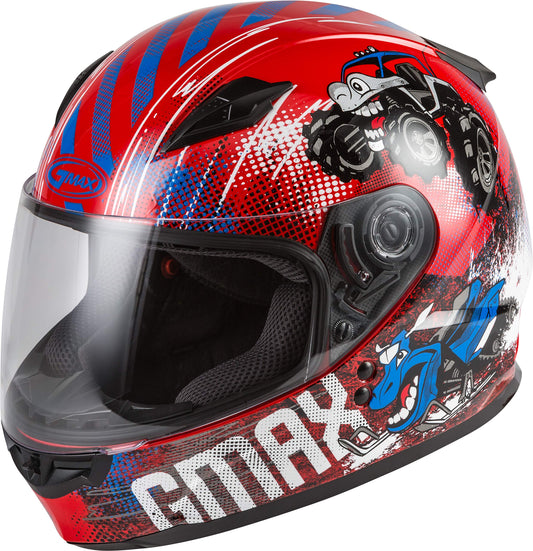 GMAX GM-49Y Cold Weather Youth Helmet (Red/Blue/Grey) - Youth Medium