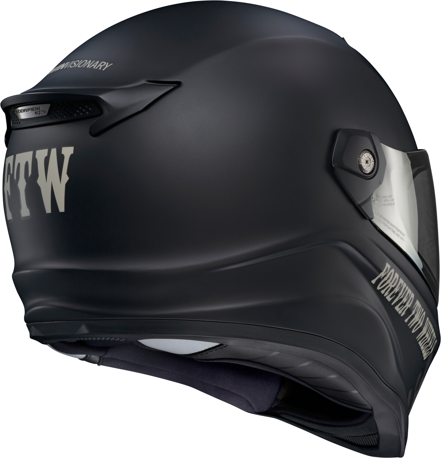 Covert Fx Full Face Helmet Vtwin Visionary Matte Black Xl