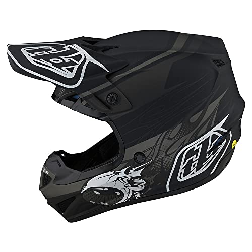 Troy Lee Designs SE4 Polyacrylite Midnight MX Helmet w/MIPS (Skooly Black) - 2XL