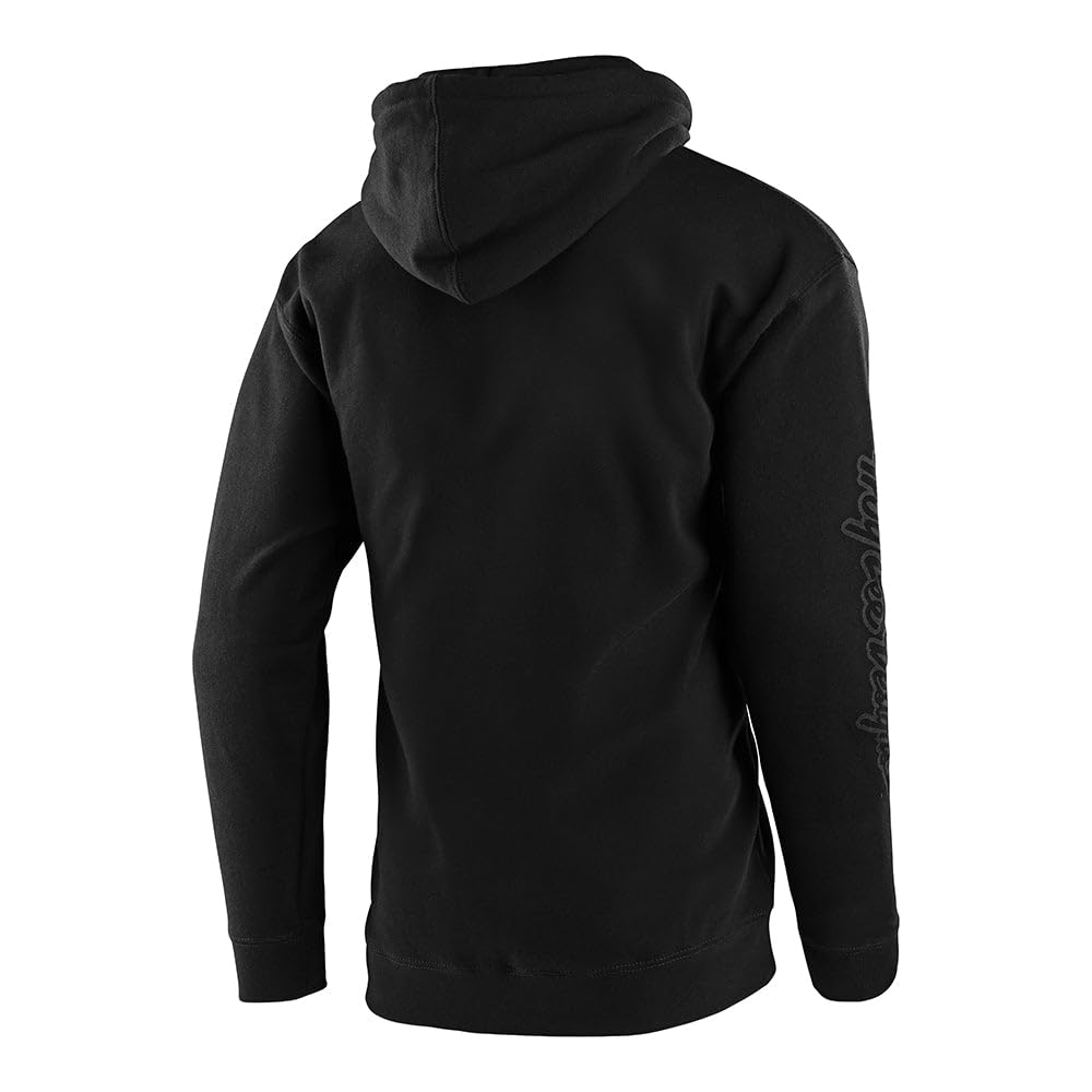 Troy Lee Designs Men's Motocross/Bike Racing Pullover Hoodie (Cropped Badge Black/Reflective) - 2XL