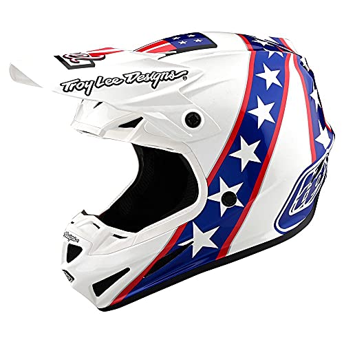 Troy Lee Designs SE4 Composite Helmet White/Blue