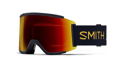 SMITH Squad XL Low Bridge Fit Snow Goggle (Midnight Slash w/ ChromaPop Sun Red Mirror Lens)