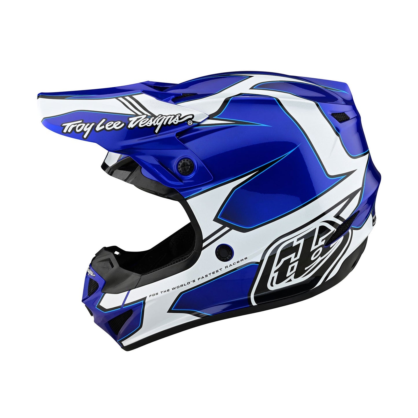 Troy Lee Designs SE4 Polyacrylite Helmet (Matrix Blue) - XL