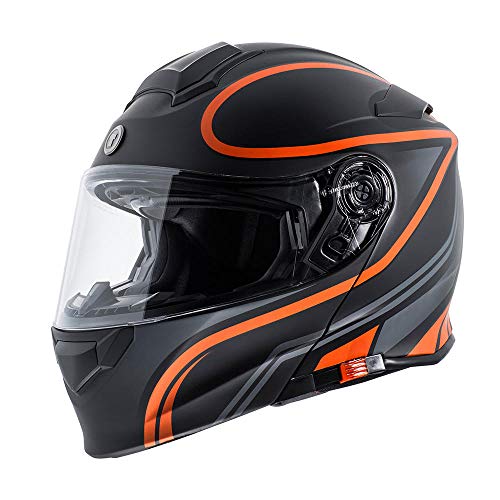 TORC T28 Motorcycle Helmet (Vapor Orange) - XS