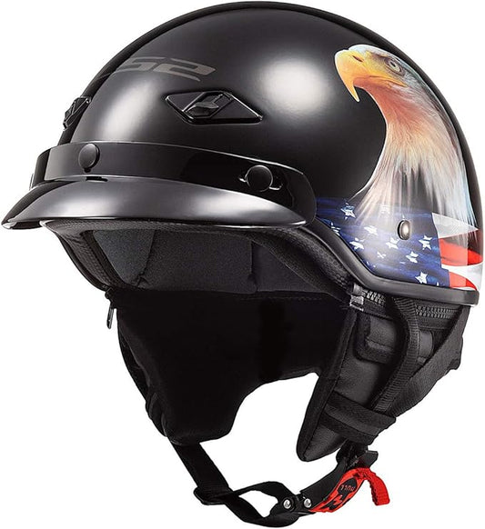 LS2 Bagger Motorcycle Half Helmet (Murica)