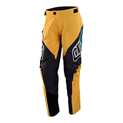 Troy Lee Designs Mountain Bike Cycling Bicycle Riding MTB Pants for Youth, Sprint Pant (28, Jet Fuel Golden)